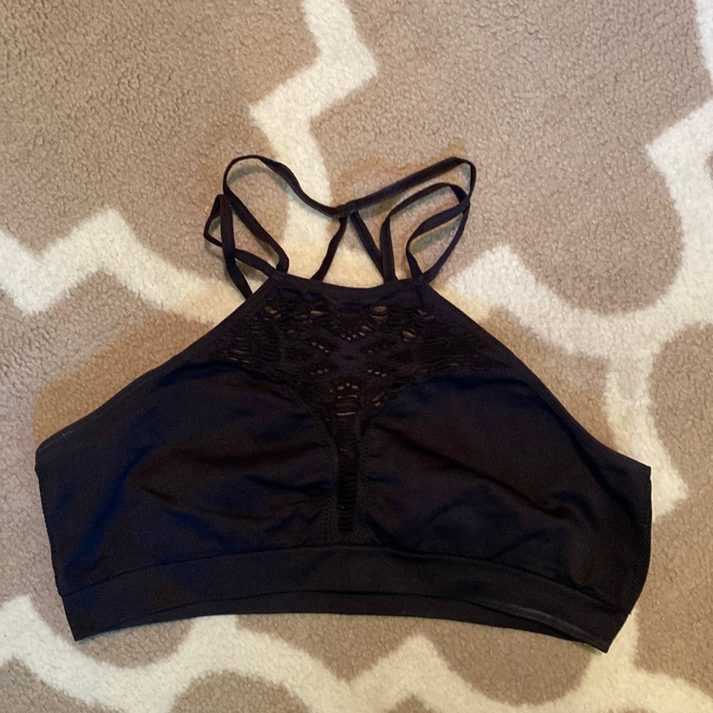 Victoria’s Secret stretch bralet, size, medium, black